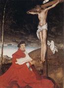 Cardinal Albrecht of Branden-burg before the Crucifiel Christ Hans holbein the younger